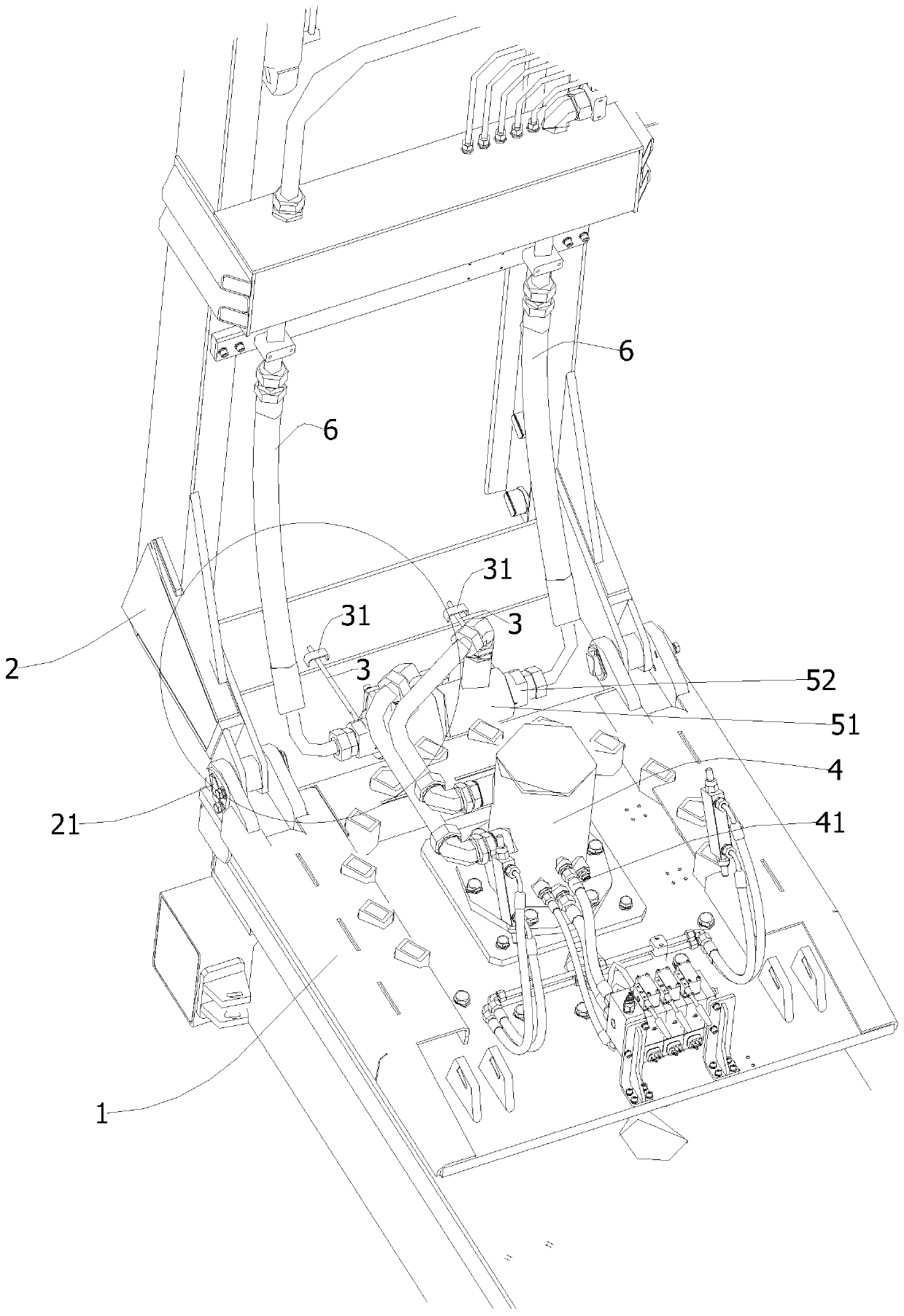 Operation platform of drainage vehicle