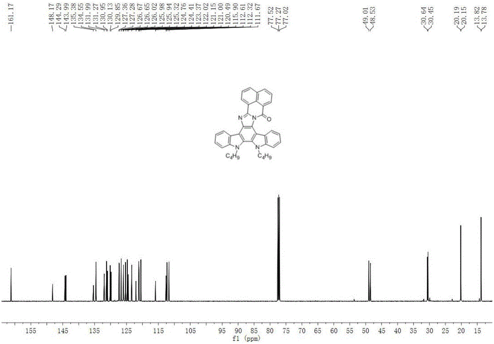 Fused ring compound with four-nitrogen and nine-ring structure and preparation method of fused ring compound