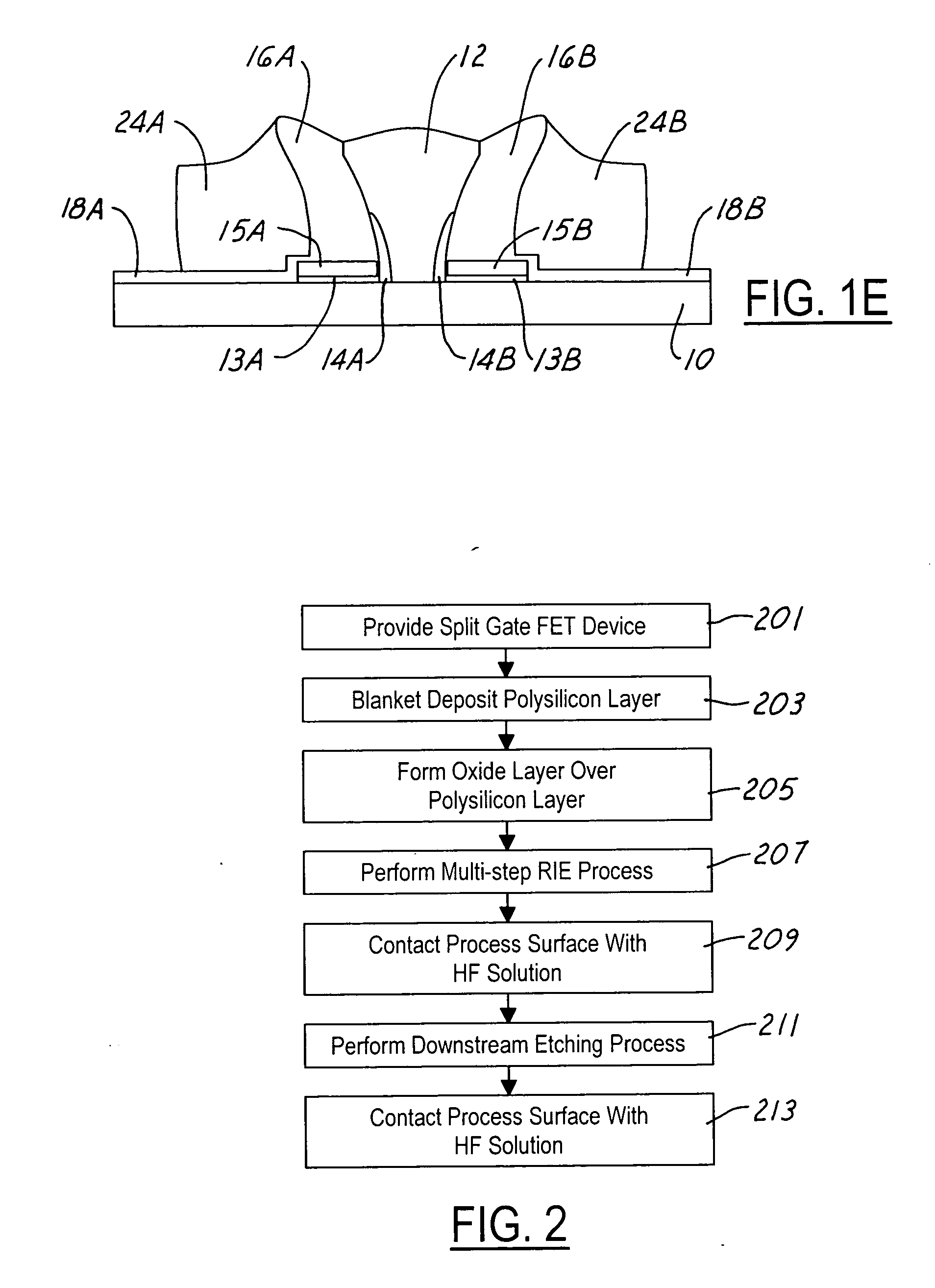 Etching method for forming a square cornered polysilicon wordline electrode