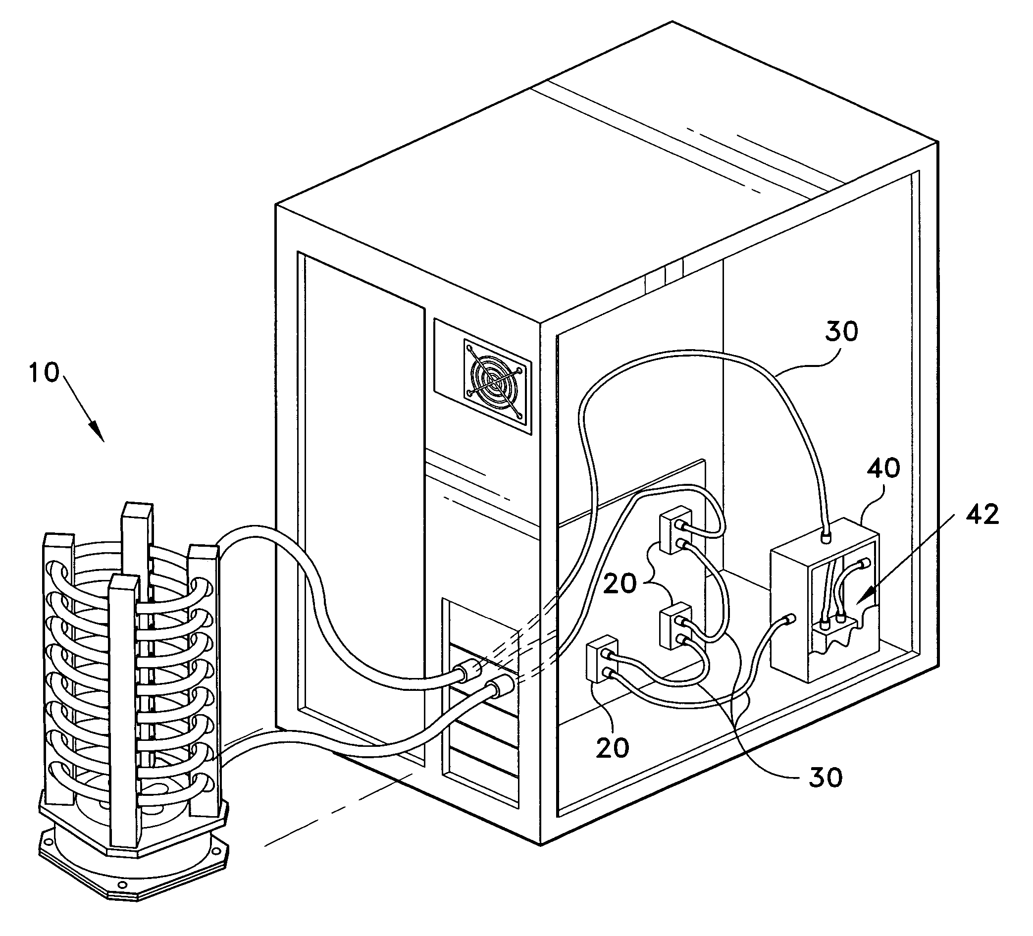 Water cooling system for computer components