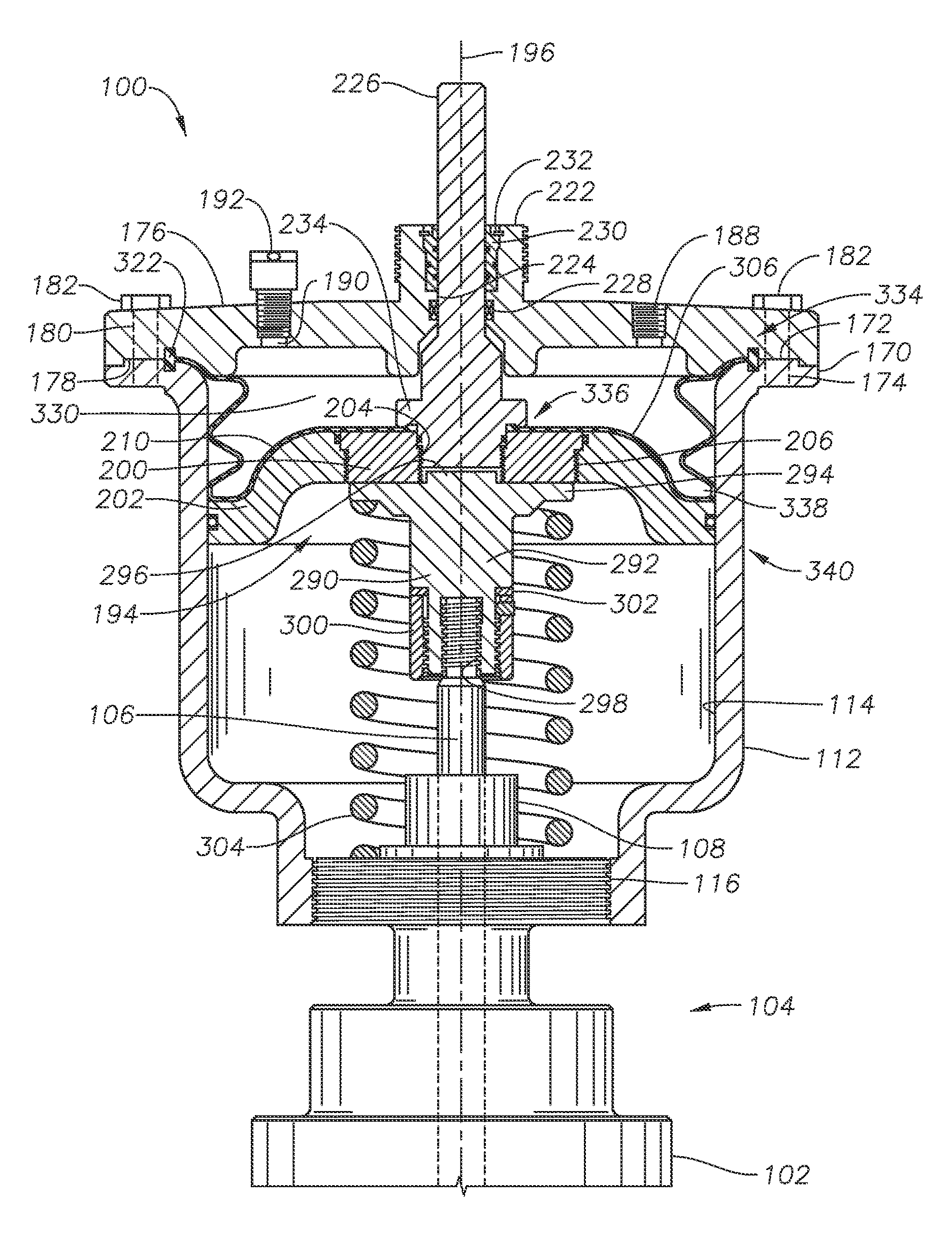 Combination diaphragm piston actuator