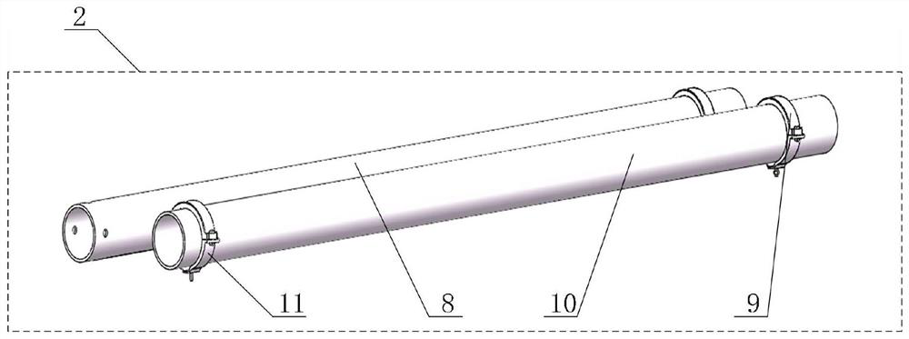 Parallel pipeline non-contact harmonic magnetic field diagnosis method and indoor experiment system