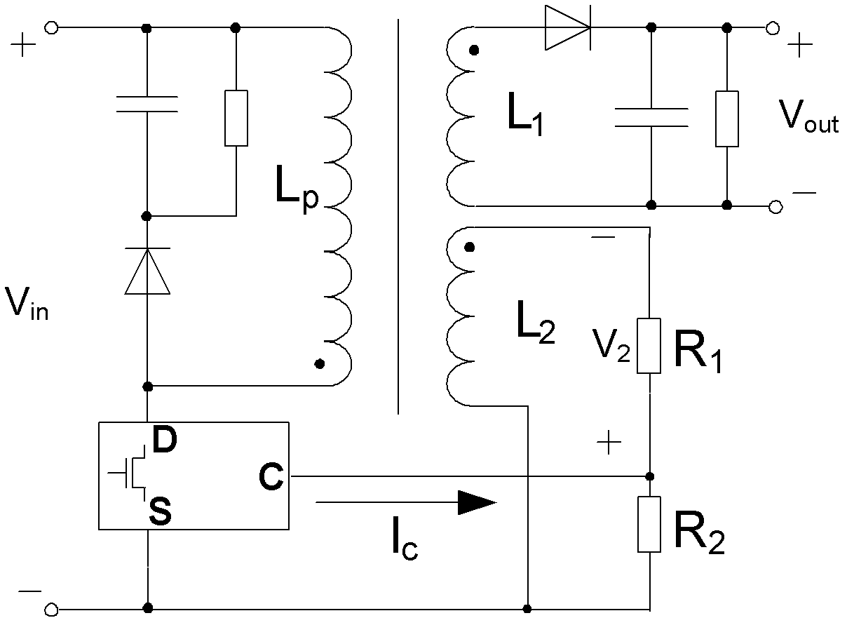 Primary inductance correction circuit applied to flyback switching power supply