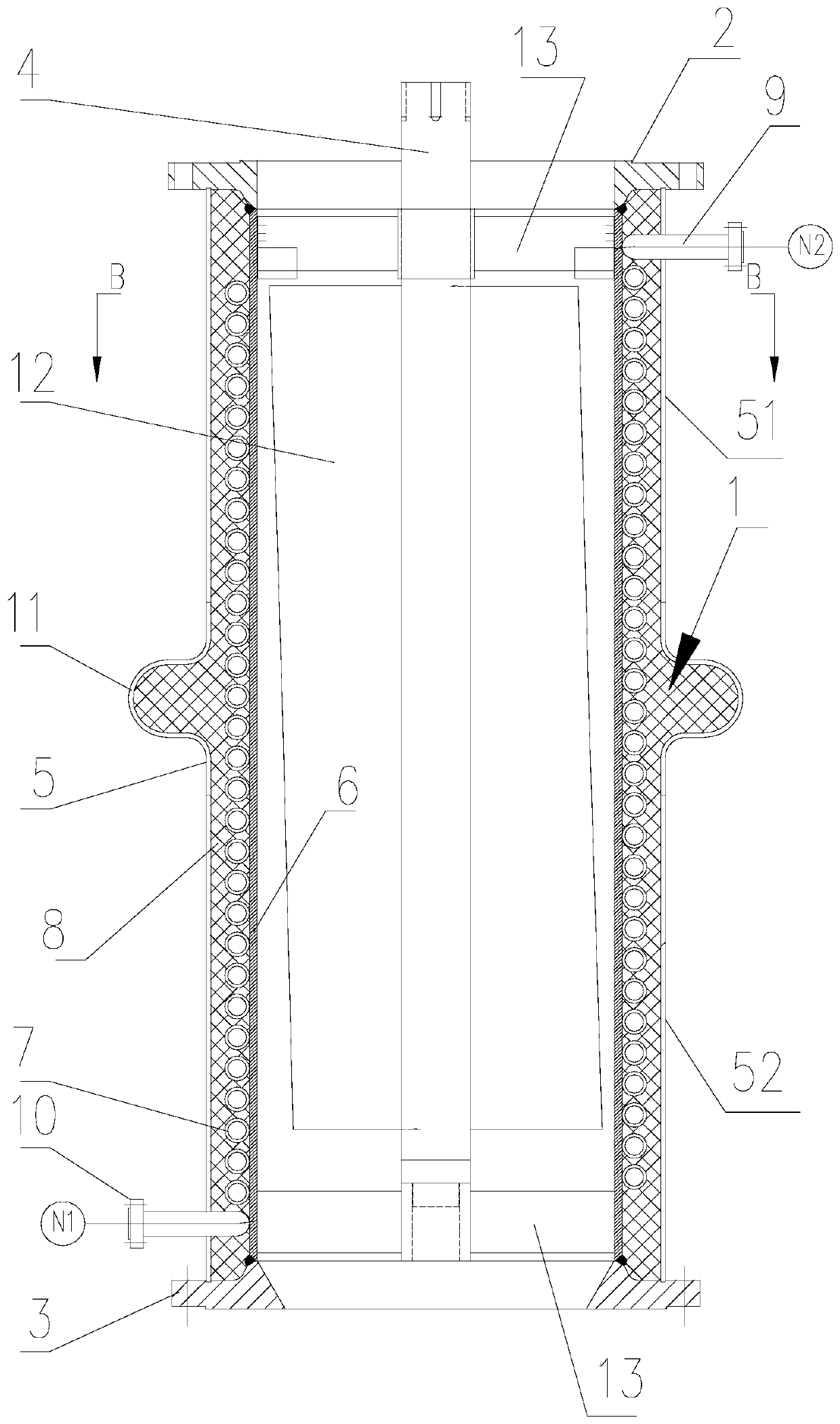 Coke oven raw gas sensible heat recovery device and recovery method