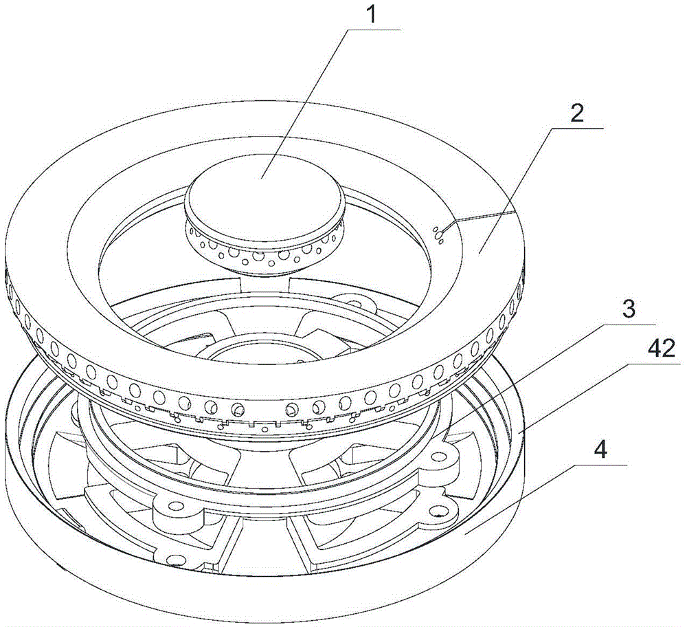 Burner with flame stabilizing structure