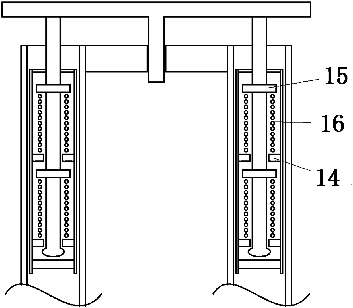 Force transfer damping and anti-collision steel beam for automobile