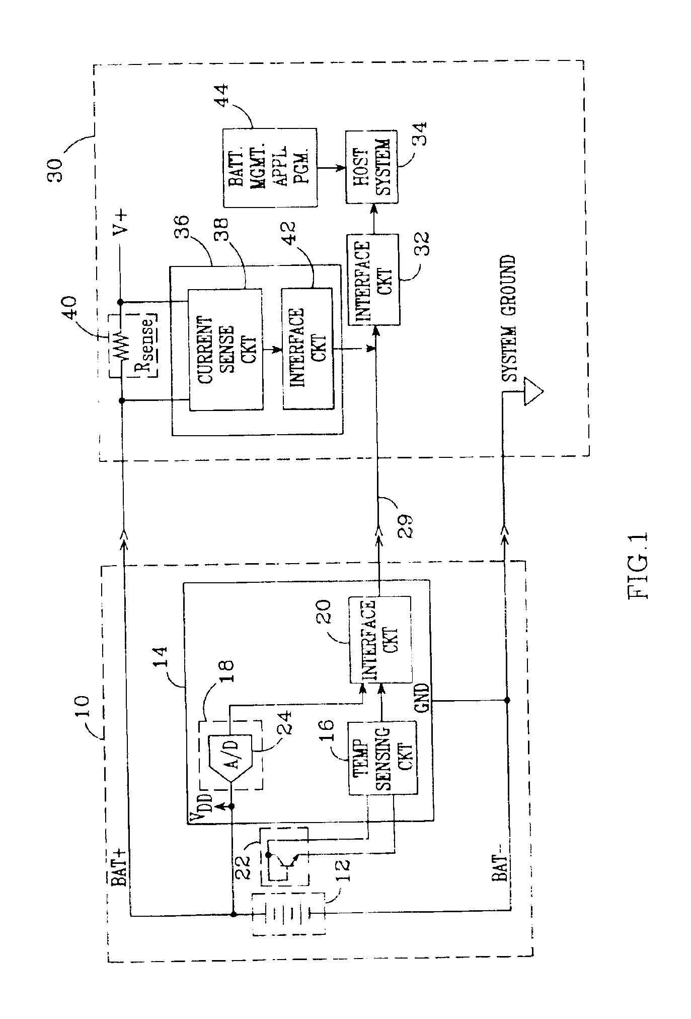System and method for battery management using host processing