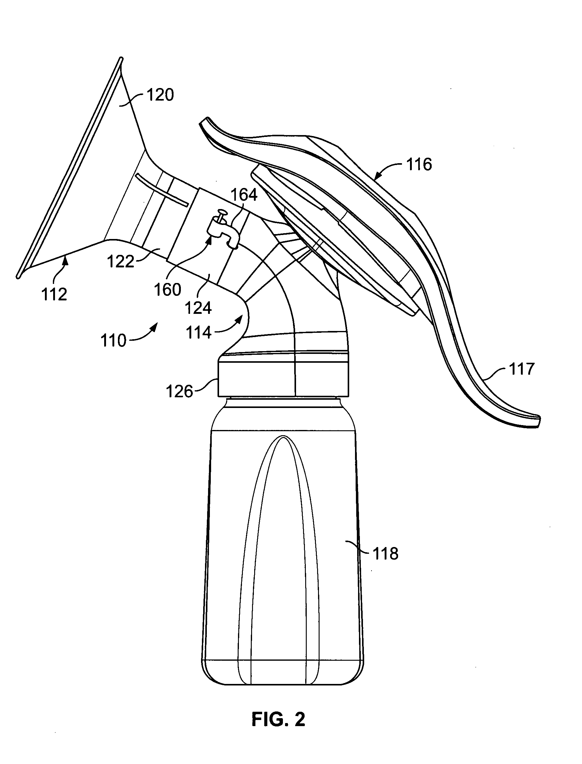 Method and apparatus for minimum negative pressure control, particularly for breastpump with breastshield pressure control system