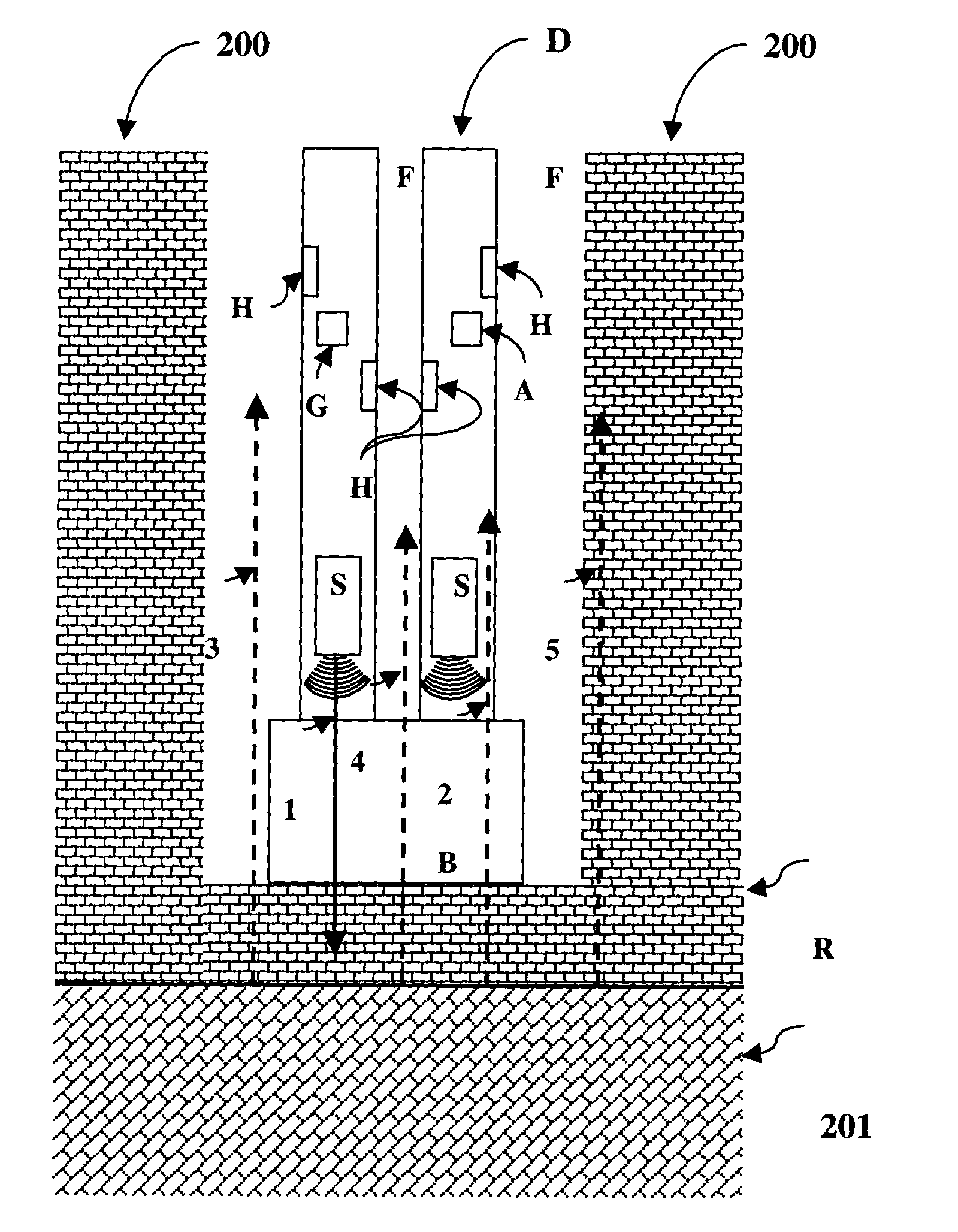 Apparatus and method for acoustic position logging ahead-of-the-bit
