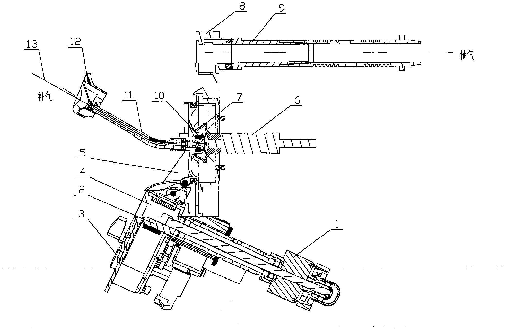 Double-flow rotor spinning machine