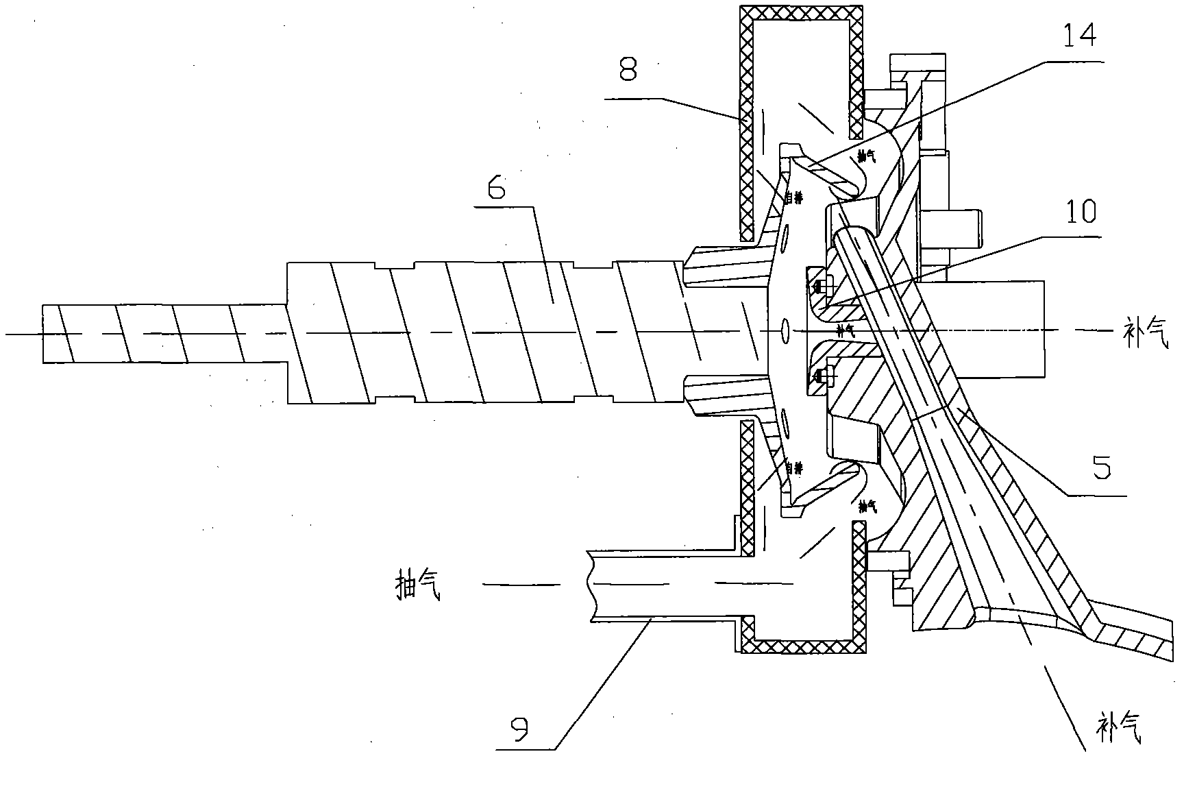 Double-flow rotor spinning machine