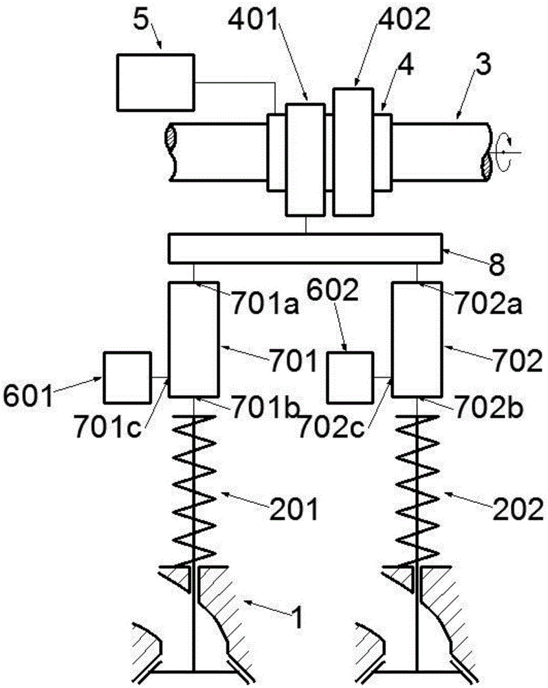 Axially-moving multi-mode four-rod variable valve driving system