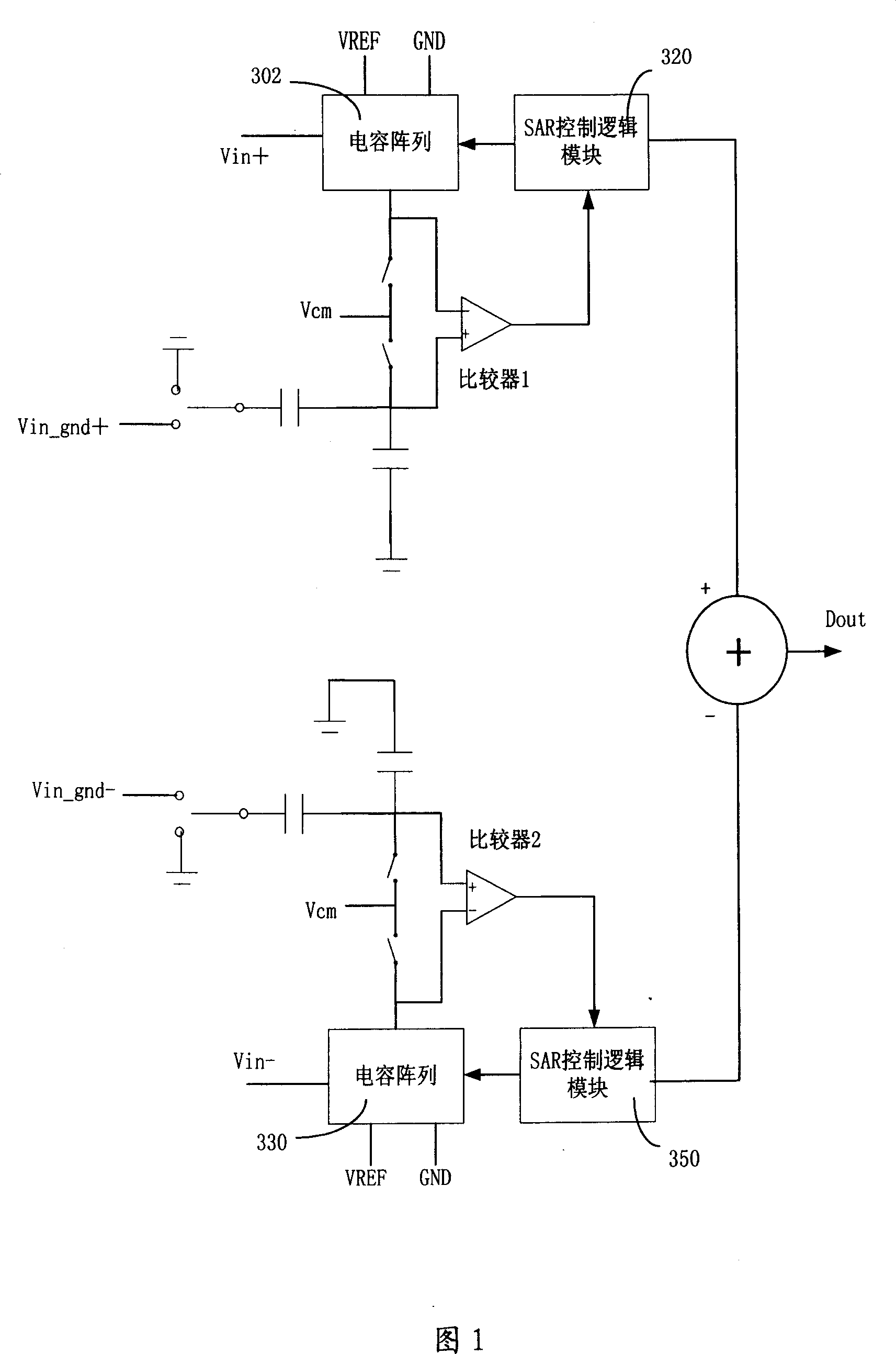 Succesive approximation type analogue-digital converting circuit