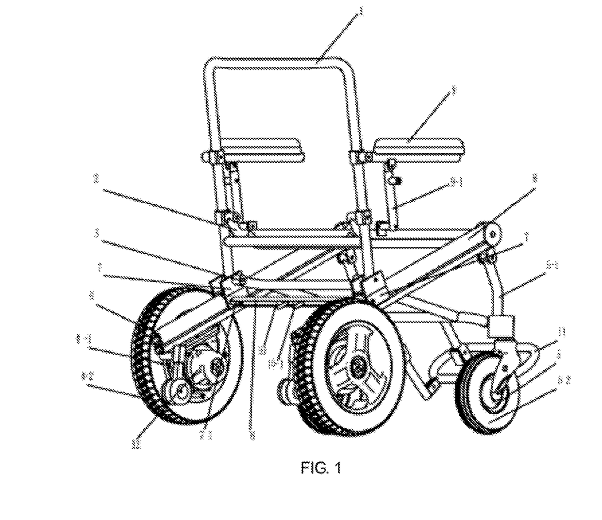 Folding wheelchair