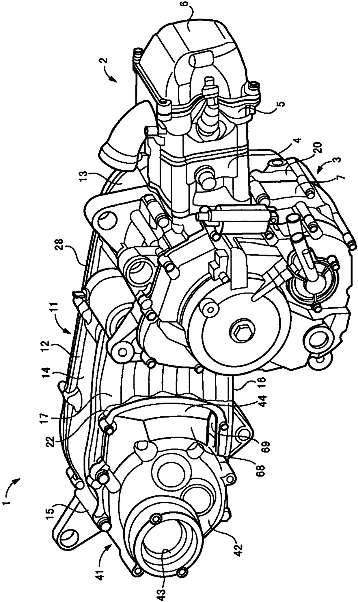 Cooling structure of continuously variable transmission