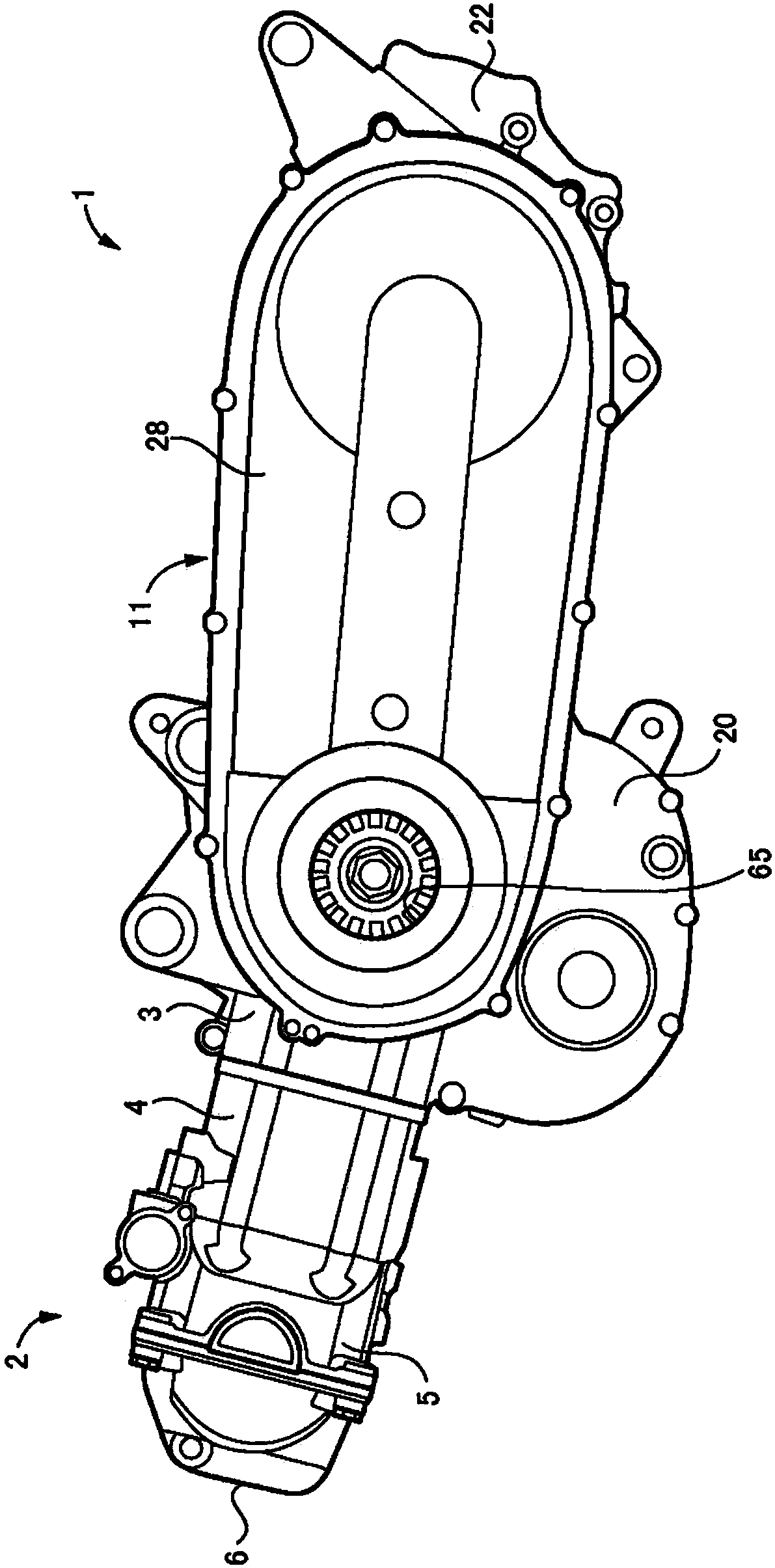 Cooling structure of continuously variable transmission