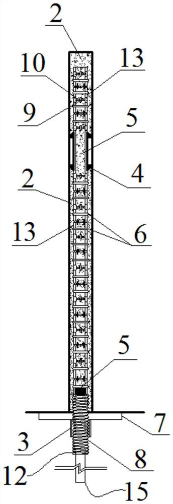 A prestressed full-length anchor hollow grouted anchor with auxetic effect