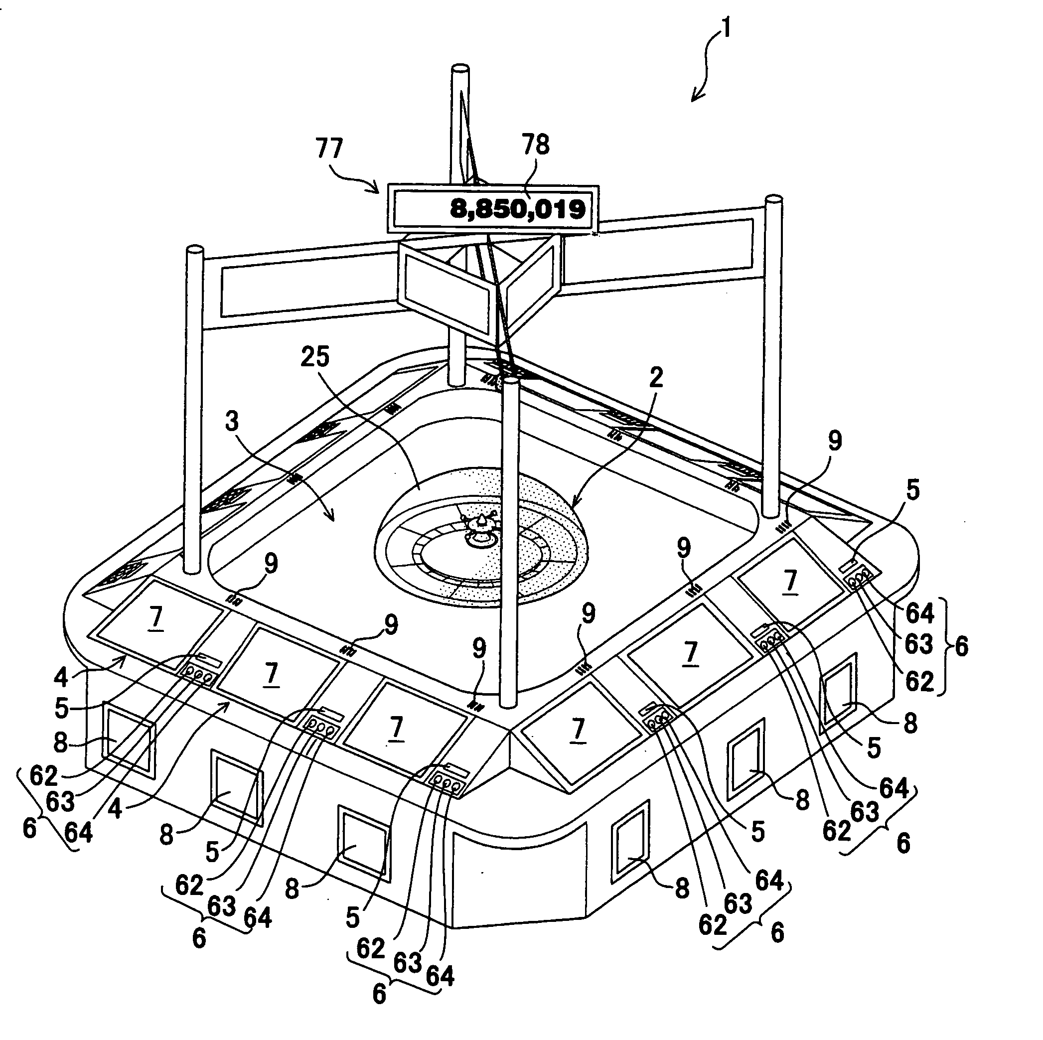 Roulette gaming machine and method for selecting constant rotation period
