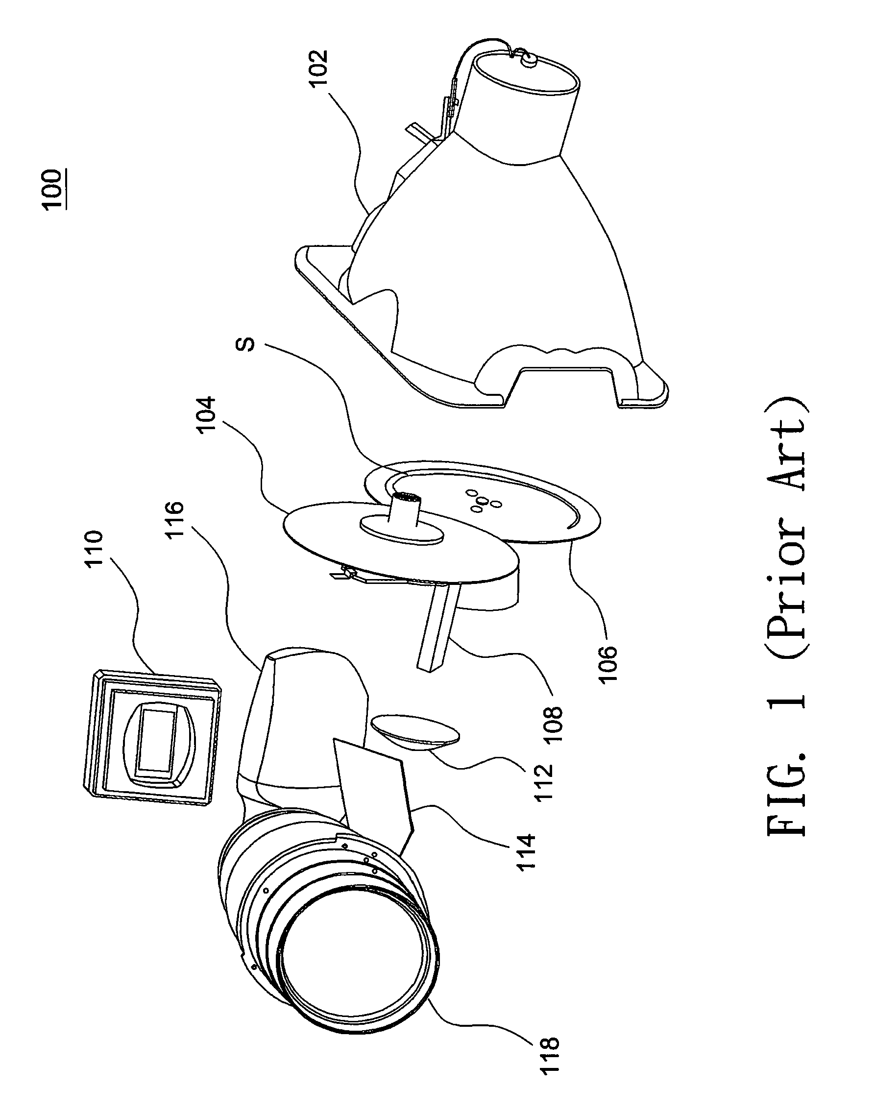 Projection optical system and light amount adjusting component used in the same