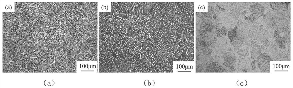 Heat treatment method for obtaining tri-state structure in SLM forming titanium alloy