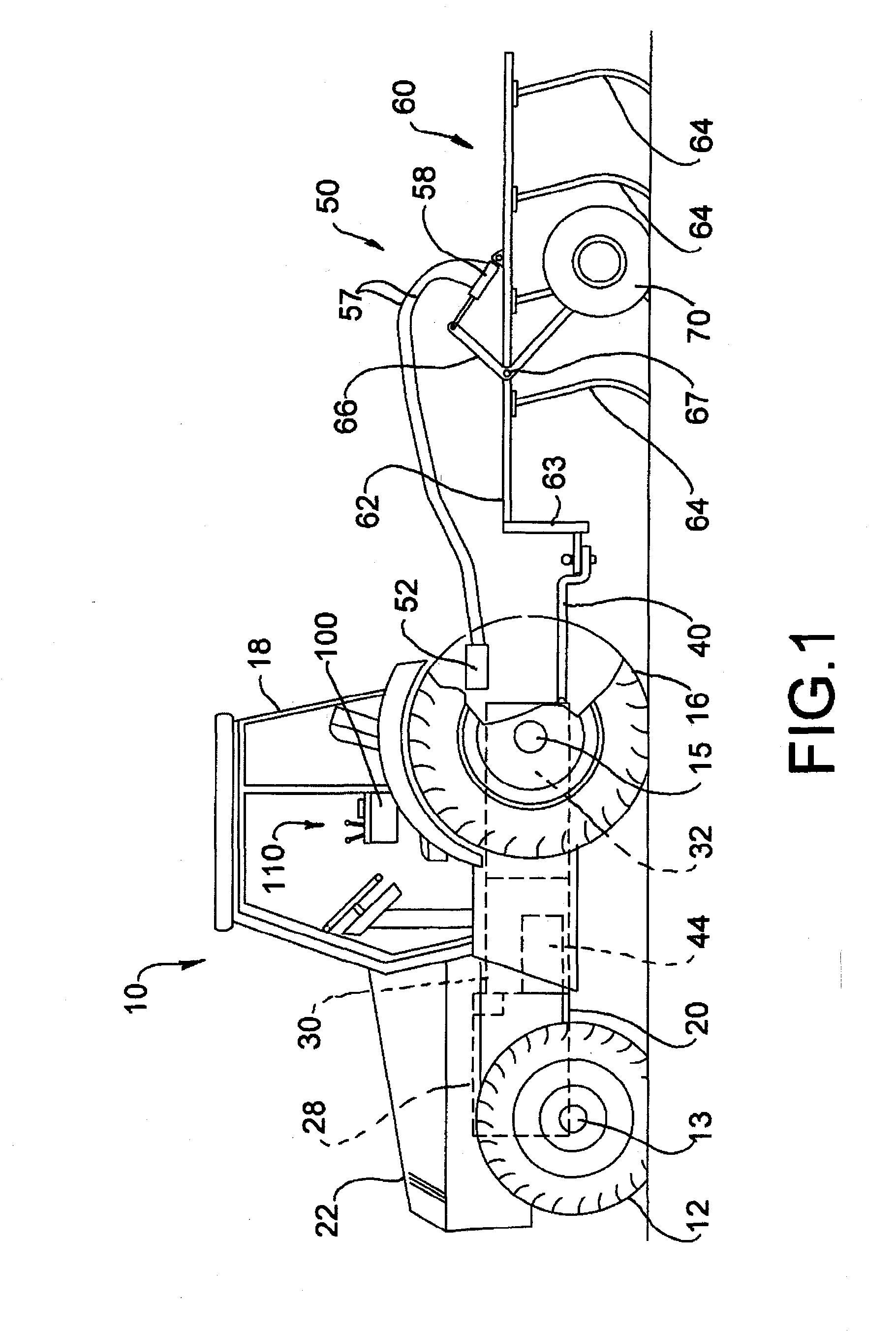 Electronic draft control for trailed implements