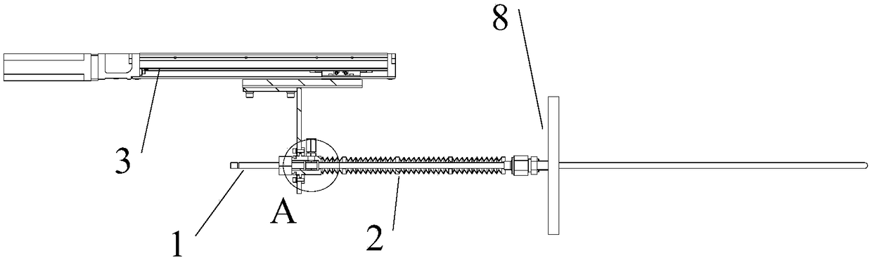 Pull rod structure used for reaction cavity