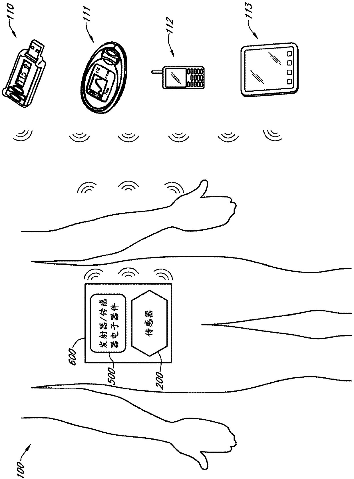 Transcutaneous analyte sensors, applicators therefor, and associated methods