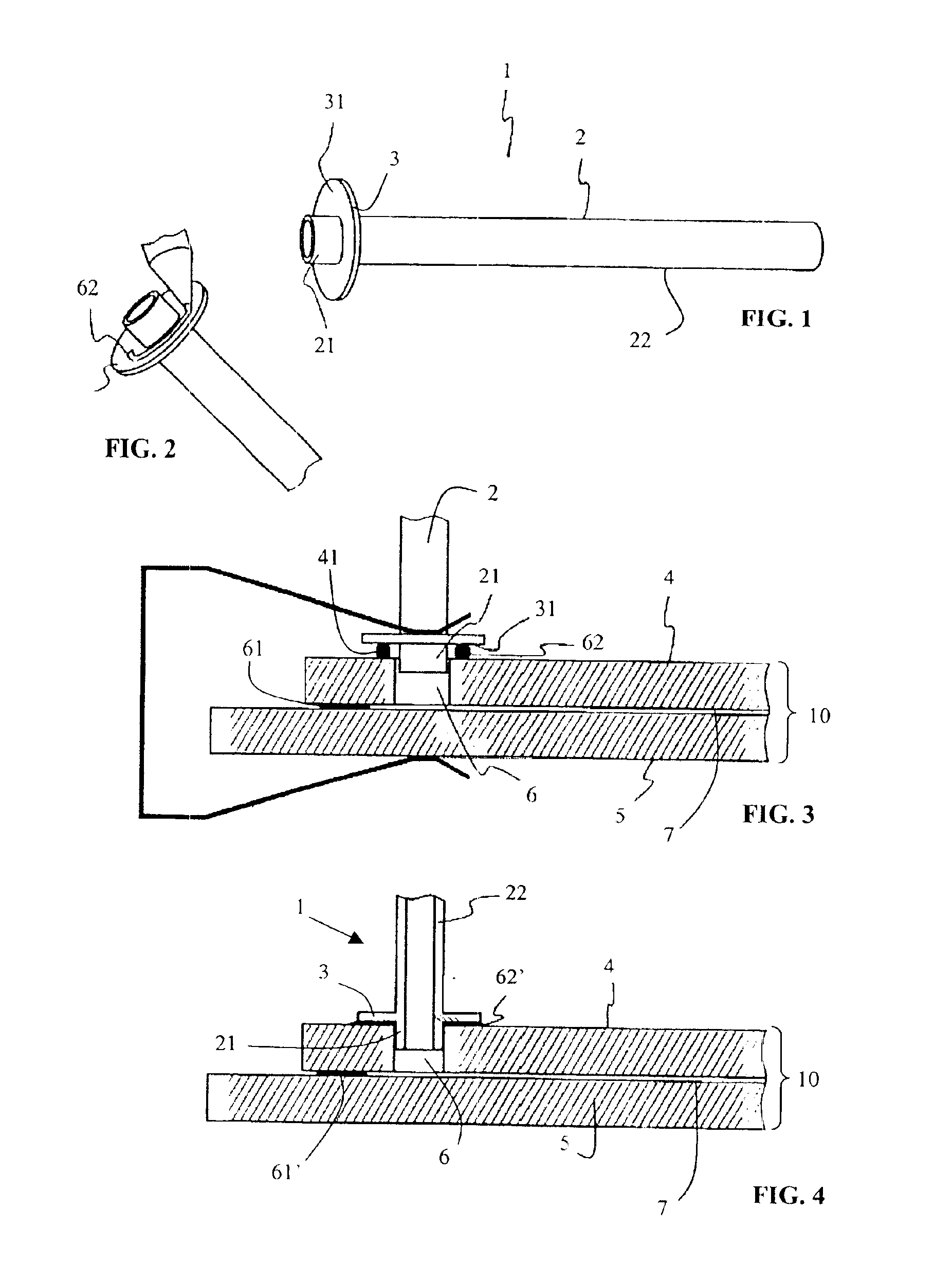 Tube for pumping a space between two tiles, especially for a plasma display