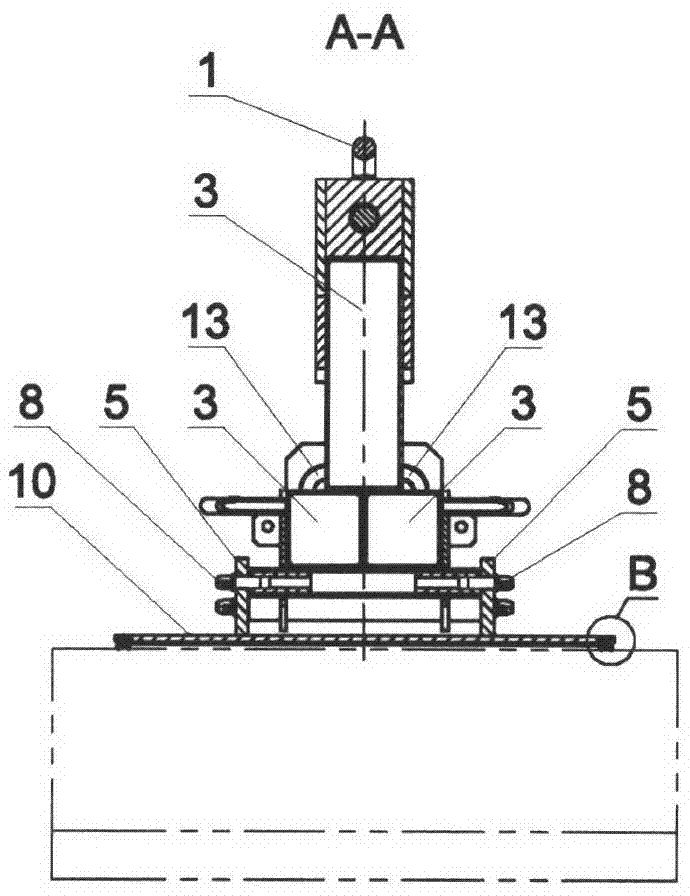 Large-tonnage duct piece vacuum suspender