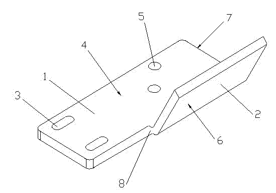 Mechanically mounting plate with side baffle