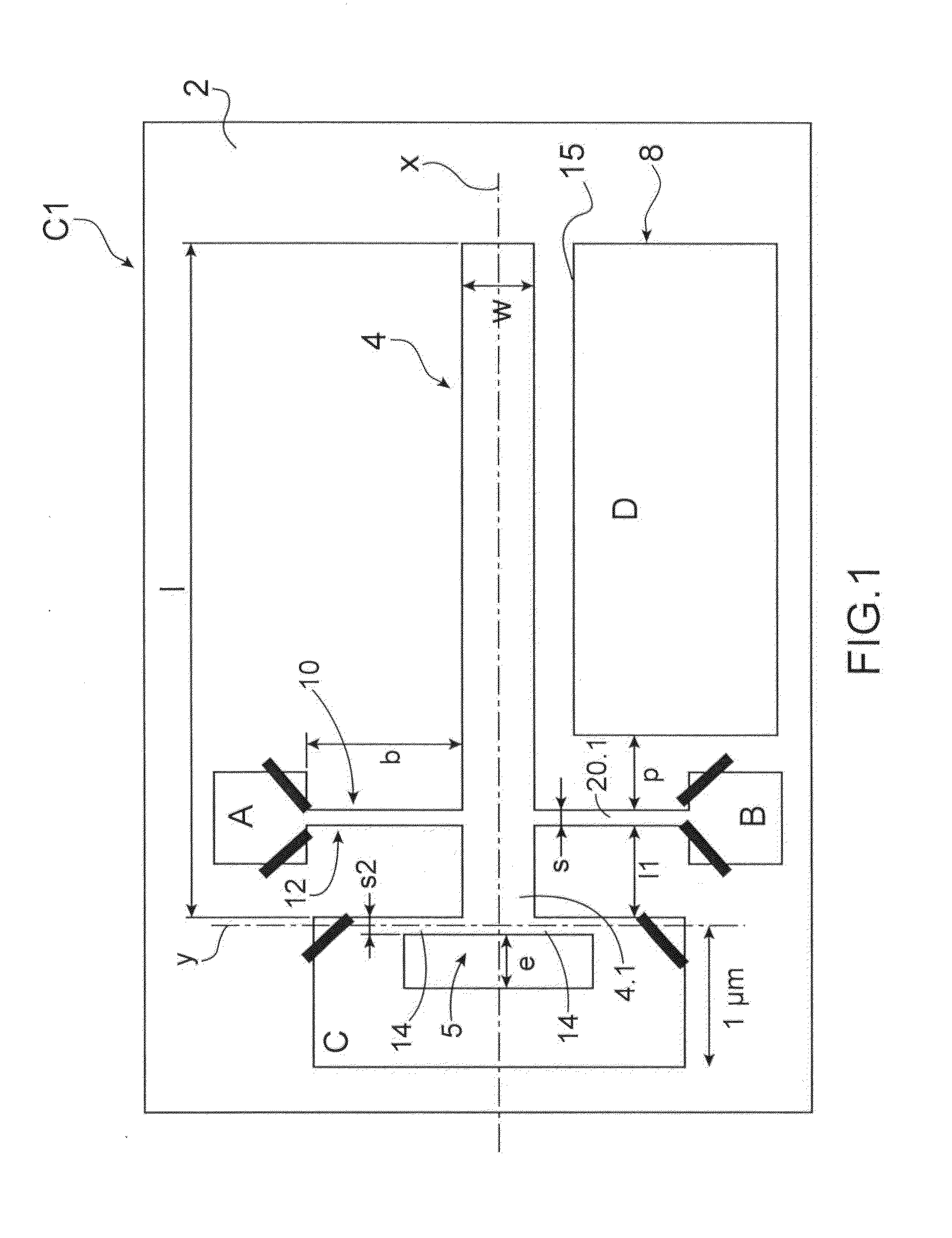 Thermal flow sensor with vibrating element and gas sensor comprising at least one such sensor