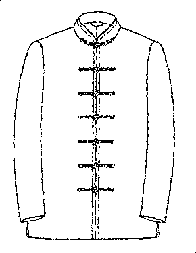 Tang style clothing manufacturing method