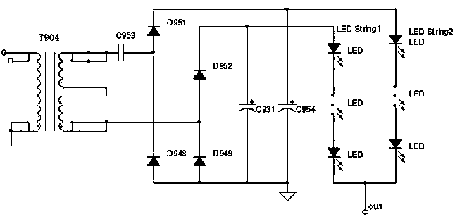 Highly-efficient drive circuit of light emitting diode (LED) Light Bars