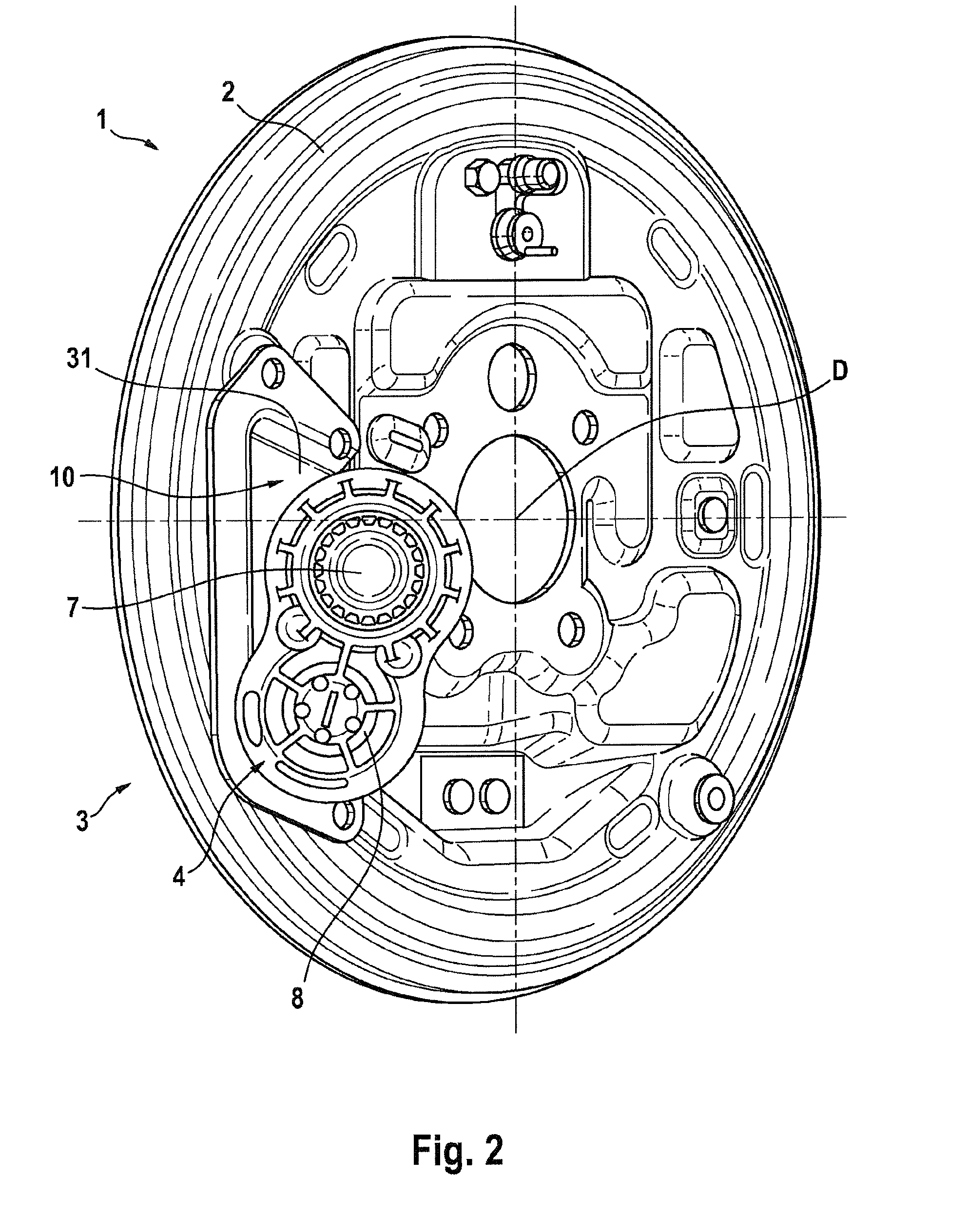 Drum brake which can be operated by an electric motor