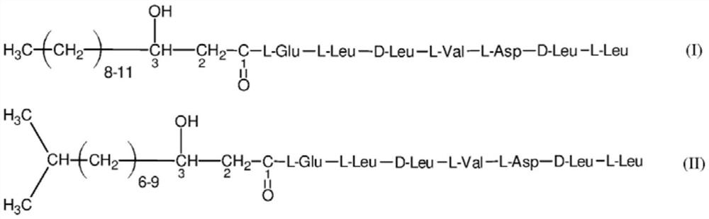 Method of removing lipopeptides from solutions and changing their structure