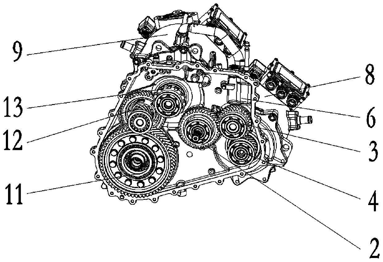 Speed reducer layout structure used for range-extending type electric vehicle