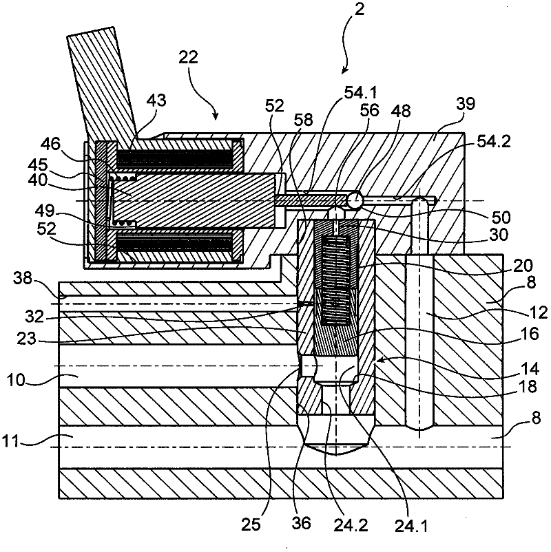 Device for controlling the fluid supply of a system