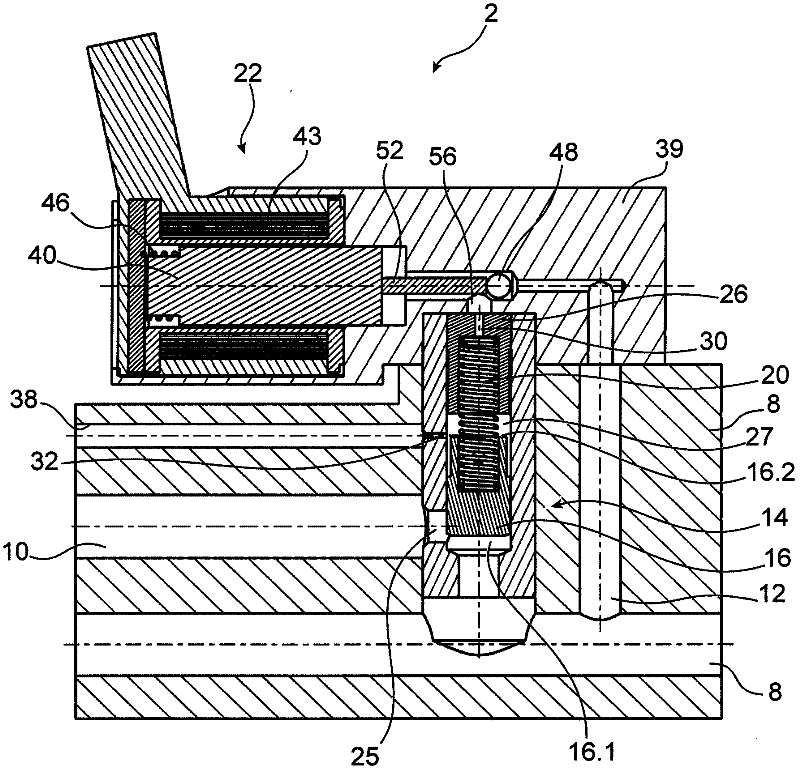 Device for controlling the fluid supply of a system