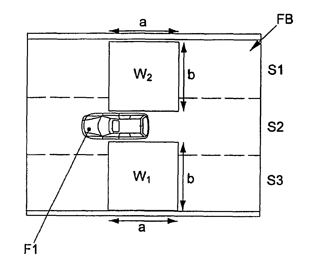 Method and device for monitoring blind spots of a motor vehicle