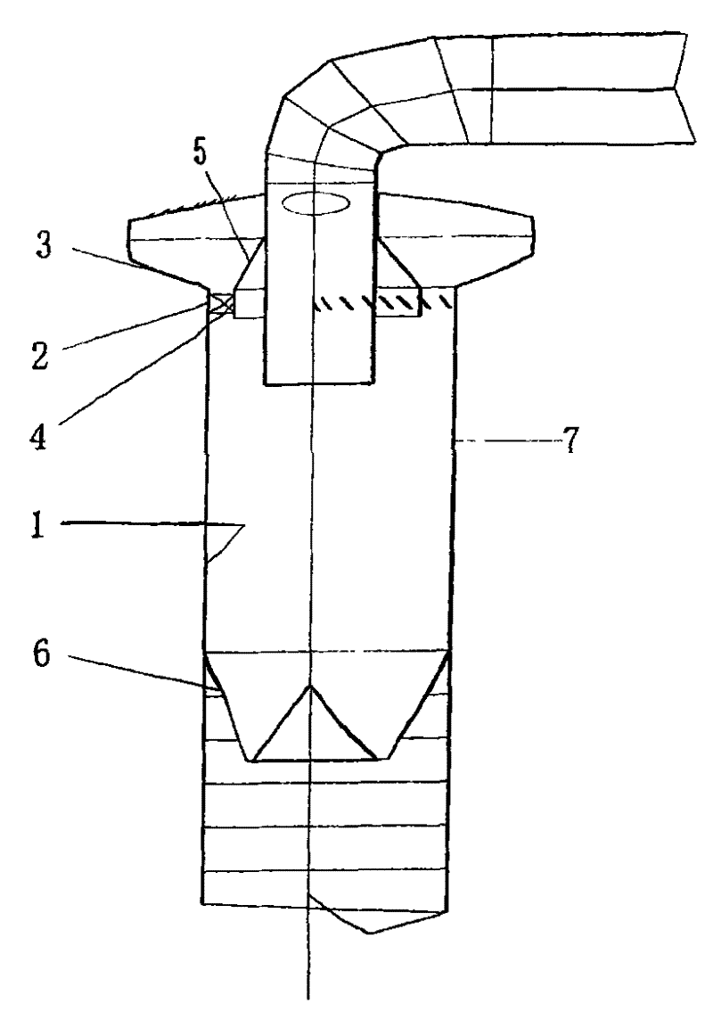 Method for installing ceramic lining plates of cyclone dust remover of blast furnace