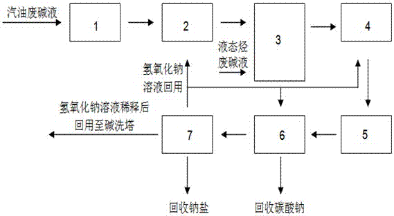 A kind of treatment method of oil product refining waste lye