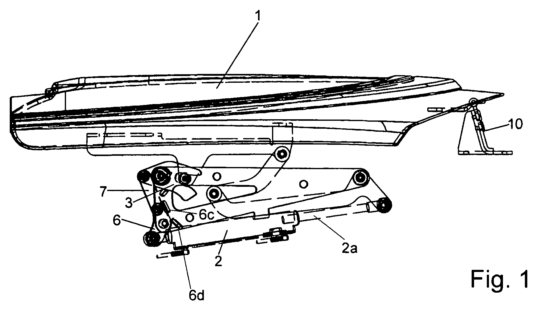 Device for covering a trunk of a motor vehicle