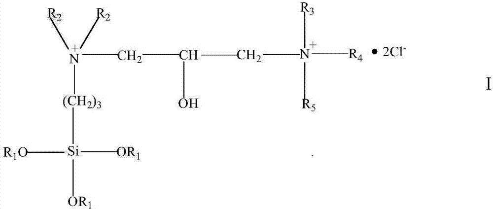 Asymmetric gemini organosilicon quaternary ammonium salt antibacterial agent and preparation method thereof