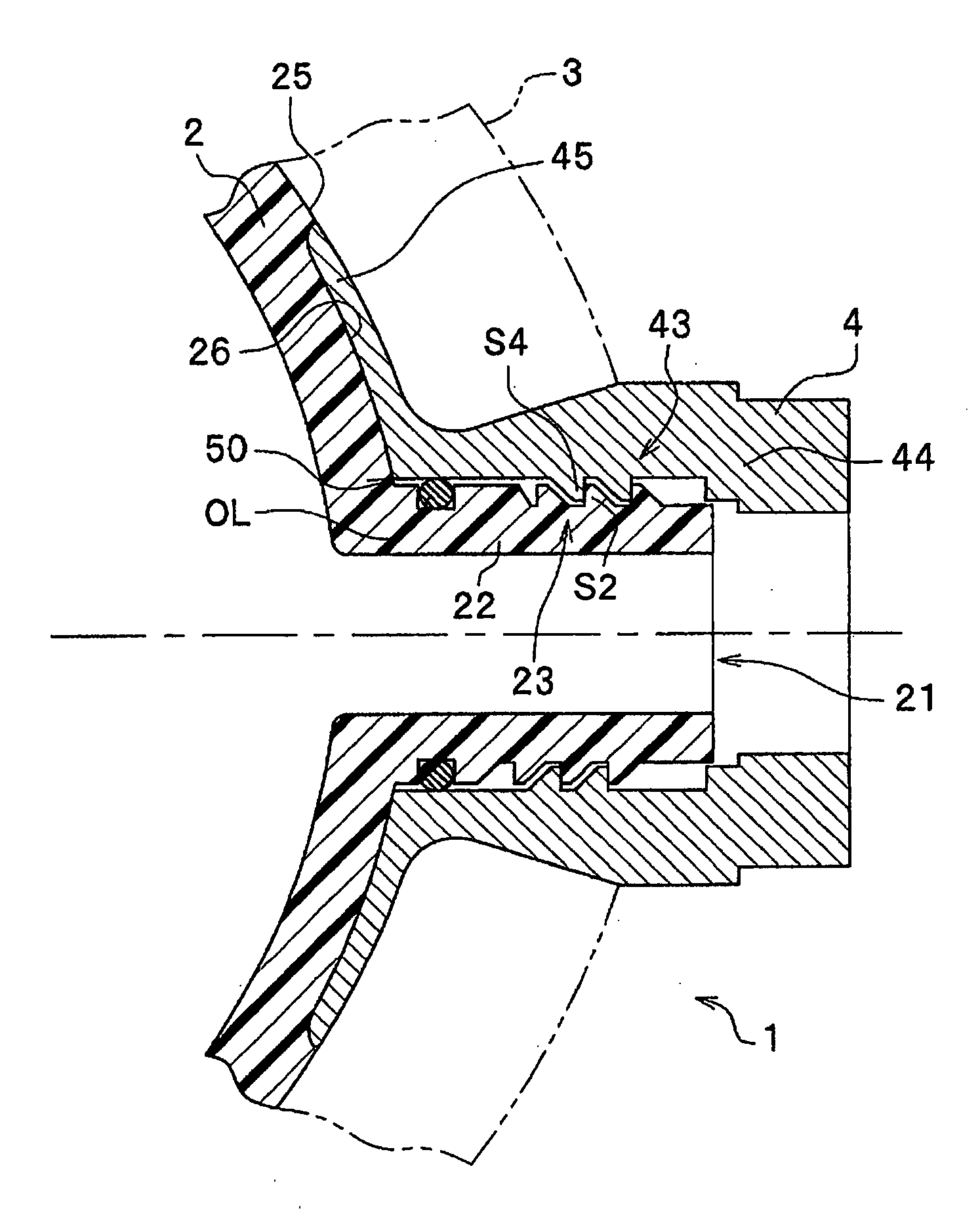Sealing structure for high-pressure container