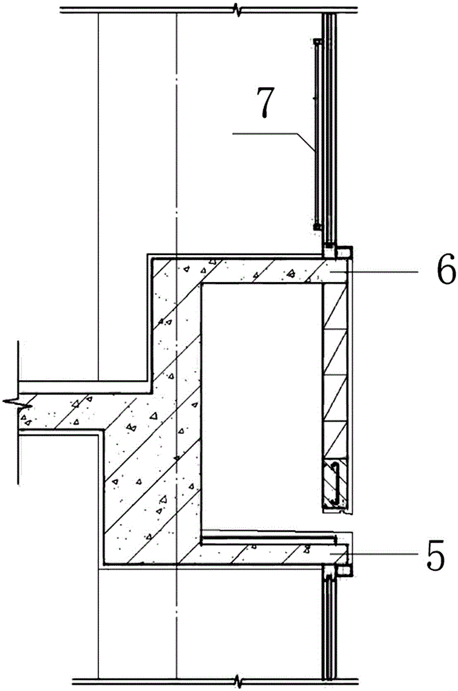 Elastic support platform for construction of bay window and bay window construction method