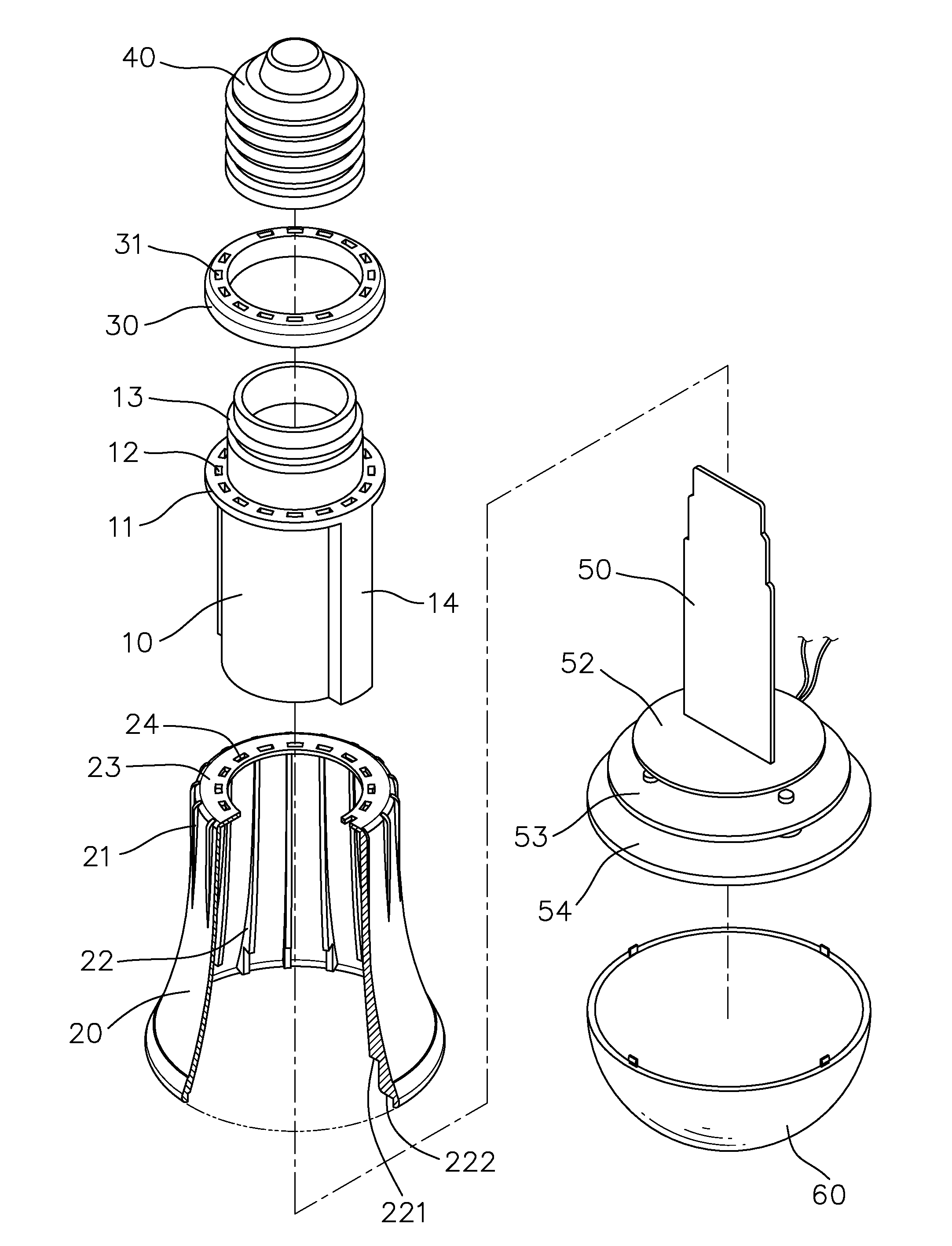 Light unit with heat dispensing device