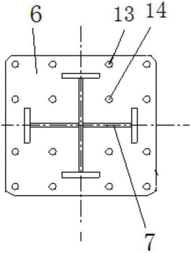 Locating template for stiff steel column and construction method employing template