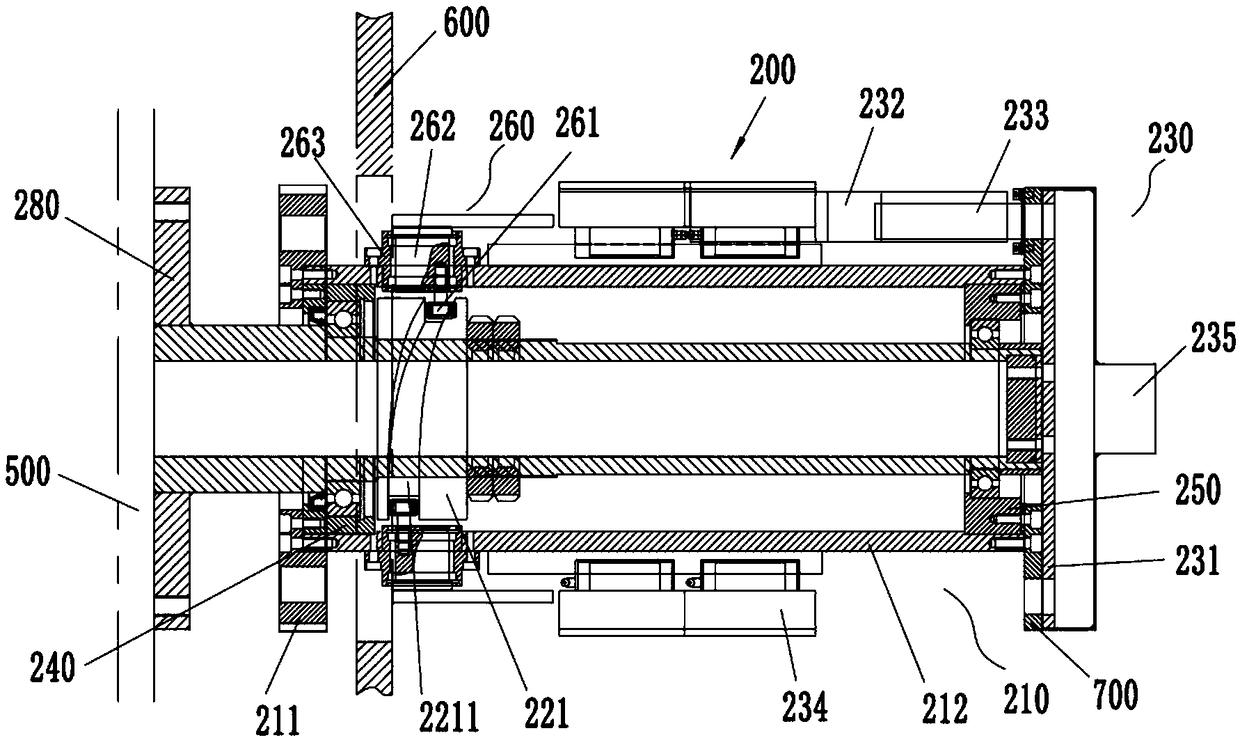 A transmission side longitudinal distance changing device