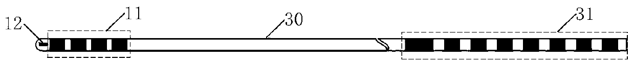 Implanted nerve stimulator and implanted nerve stimulation system with temperature measurement function