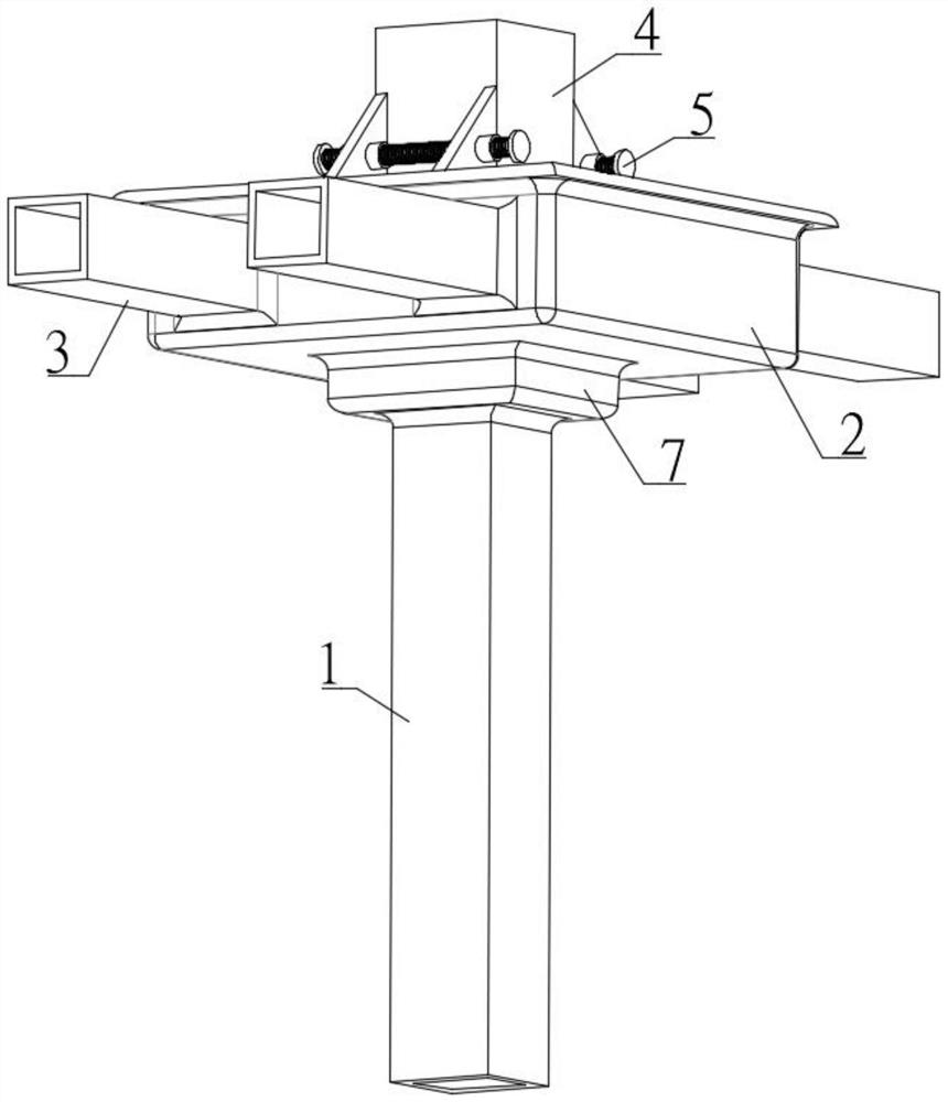 Fabricated building beam column steel structure connecting piece and construction method thereof